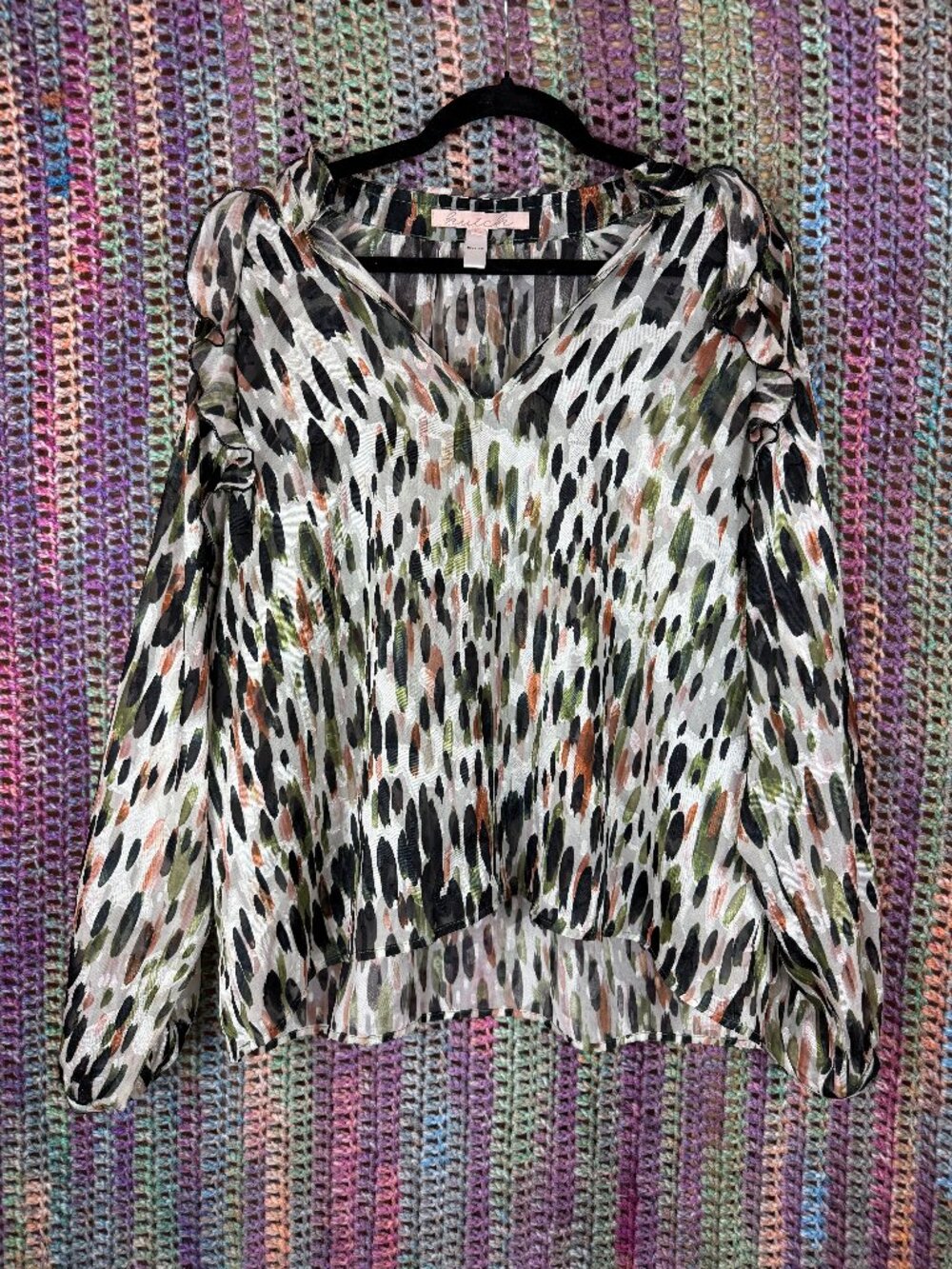Hutch Hayes Watercolor Blouse (Size L)
